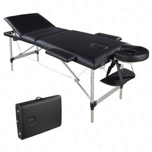 Thérapie Spa Traitement Salon Réglable 3 Pliant En Aluminium Beauté Léger Tatouage Facial Canapé Table Lit De Massage Portable
